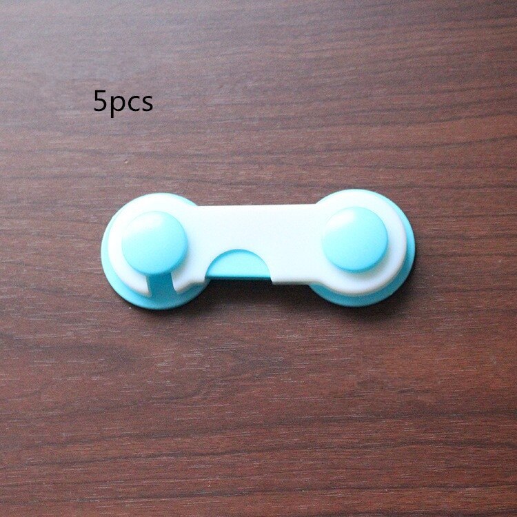 5 pz/lotto protezione di sicurezza per bambini cura del bambino multi-funzione blocco di sicurezza per bambini armadietto armadietto cassetto serrature di sicurezza: blue