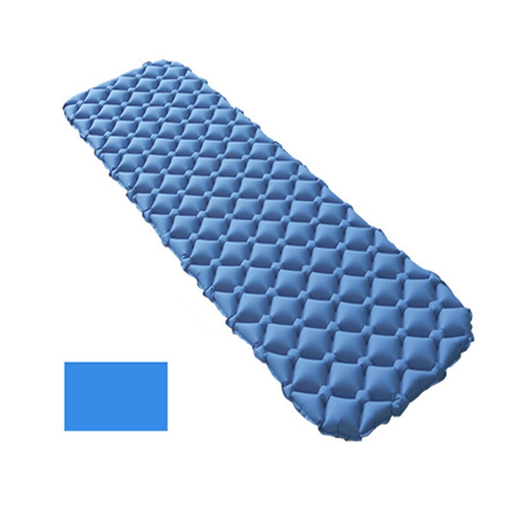 Elyon Kamp Mat Tpu Ultralight Outdoor Nest Rhombic Draagbare Veld Opblaasbaar Kussen Inflable Air Matras Zacht Slapen Pad: deep Blue
