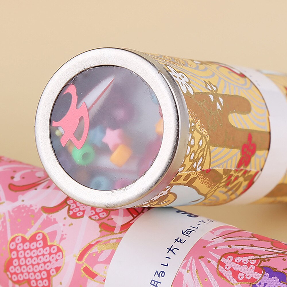 1Pc Japanese Style Kaleidoscope With Metal Cover Special Paper (Random Color)