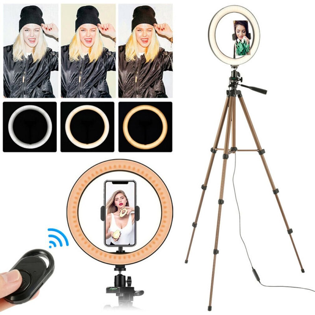 Verstelbare Ring Licht Met Statief & Telefoon Houder Desktop Camera Led Ring Licht Selfie Fotografie Live-uitzending Beugel