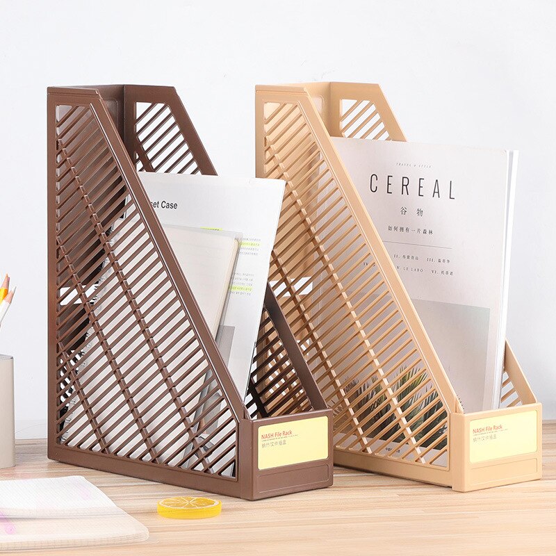 DIY Desk Organizer File Tray Book Stand Office School Desk Book Storage Box Bookends Book Shelf Stationery Organizer