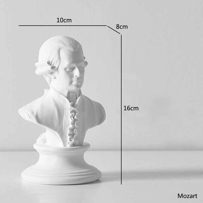 Kodin sisustus hartsi taide käsityöt kreikkalainen patsas mytologia david pään rintakuva mini-eurooppa michelangelo veistos luonnos harjoitus: Mozart