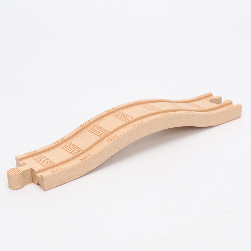 Houten Treinrails Set Trein Accessoires Switching Crossing Track Stukken Railway Blokken Speelgoed jongen