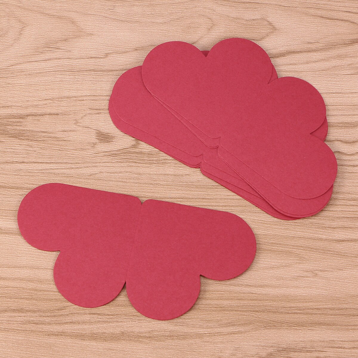 10pcs Heart Shape Folding Greeting Cards Lovely Small Message for Valentine's Day Thanksgiving )