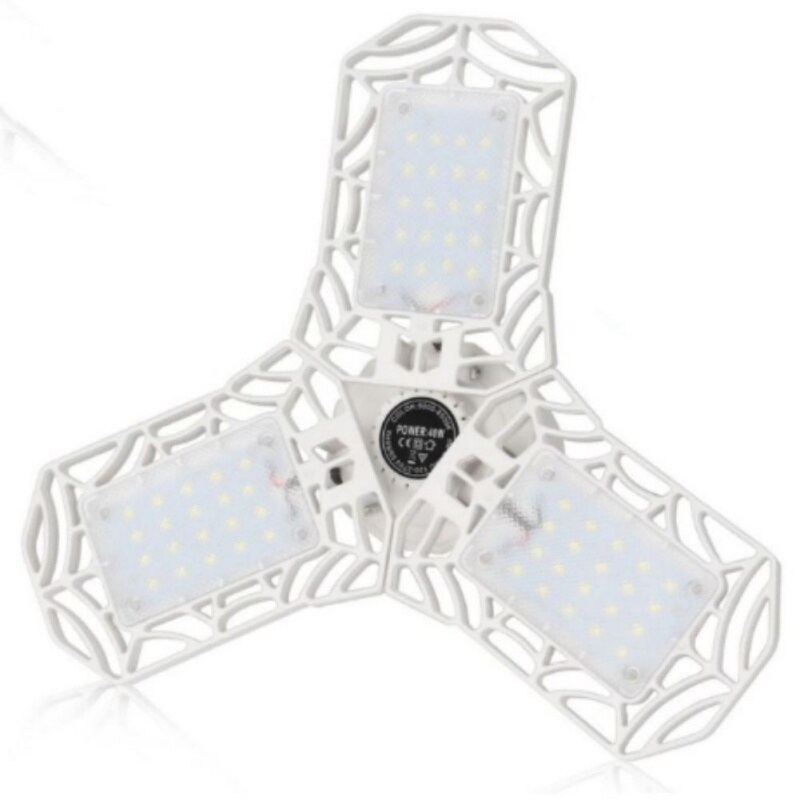 Ufo led garagelys  ac85-265v e26/e27 60w garagelampe vandtæt  ip65 deformerbare industribelysning værkstedslys: Hvid