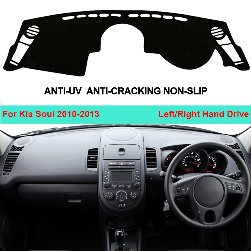 2 Layers Car Dashboard Cover For Kia Soul Dash Board Carpet Cape Rug Pad Carpet Dashmat Sun Shade Protector