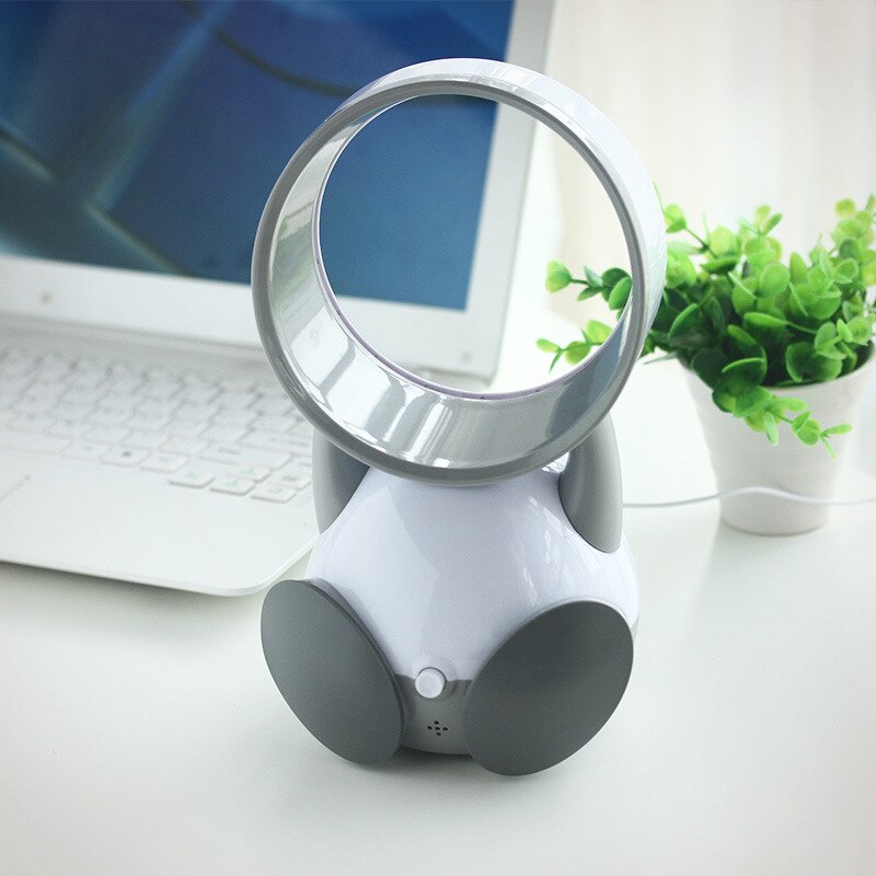 5V Bladeless Ventilator Desktop Usb Mini Fans Cartoon Precious Draagbare Kleine Elektrische Ventilator Kantoor Familie Bureau Ventilator Ac