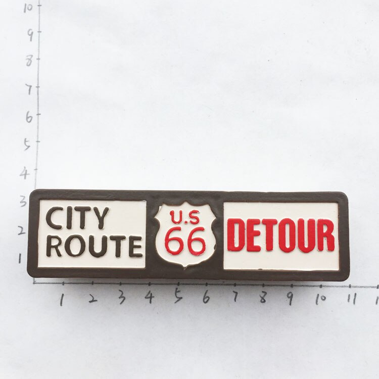 USA Texas Highway 66 Tourist Souvenir Fridge Magnets Decoration Articles Handicraft Magnetic Refrigerator Stickers Collection: AUS21080008