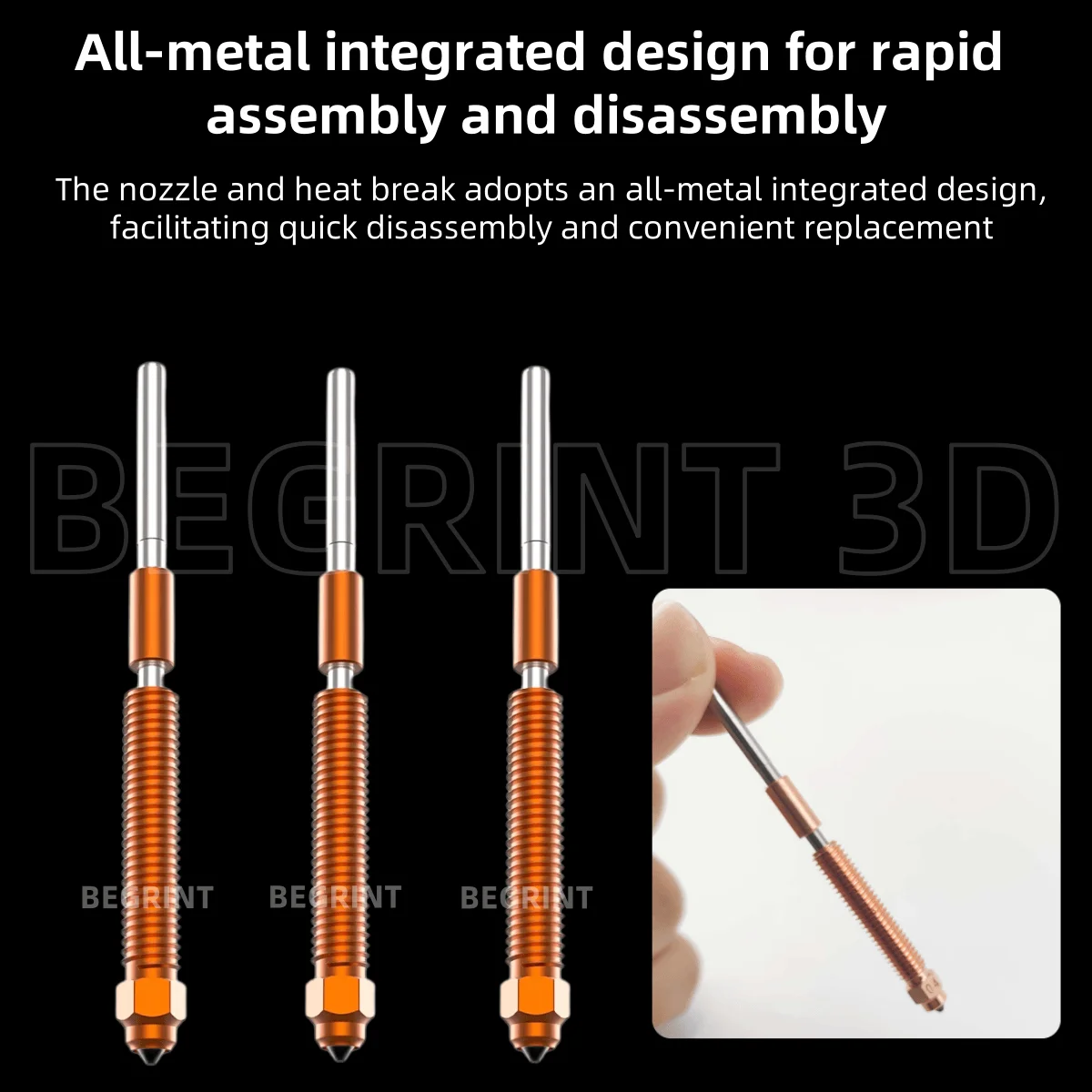 For Creality Hi Combo 3D Printer 0.2/0.4/0.6/0.8mm Quick-Swap Nozzles Kit Titanium Alloy Heat Break High Flow Nozzle For K2 Plus