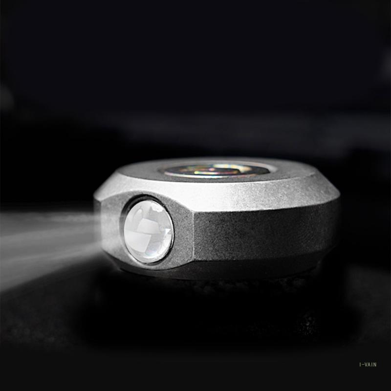 M5TC Pocket Sized Flashlight Survival Tool Light High Strength Titaniums Light for Campers