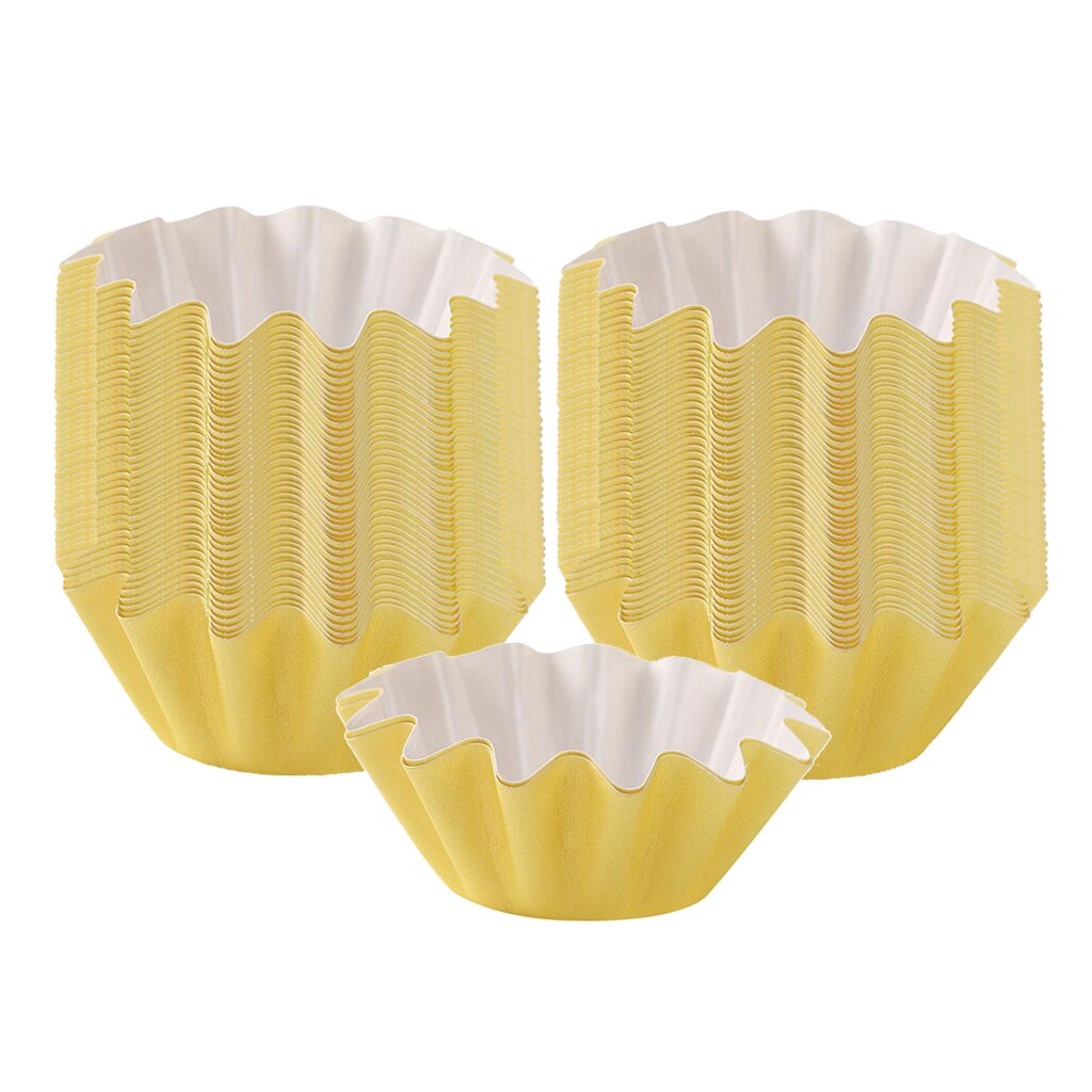 100 Uds reutilizable derretir cera Liners reutilizables de cera de vela Popper del trazador de líneas: Yellow