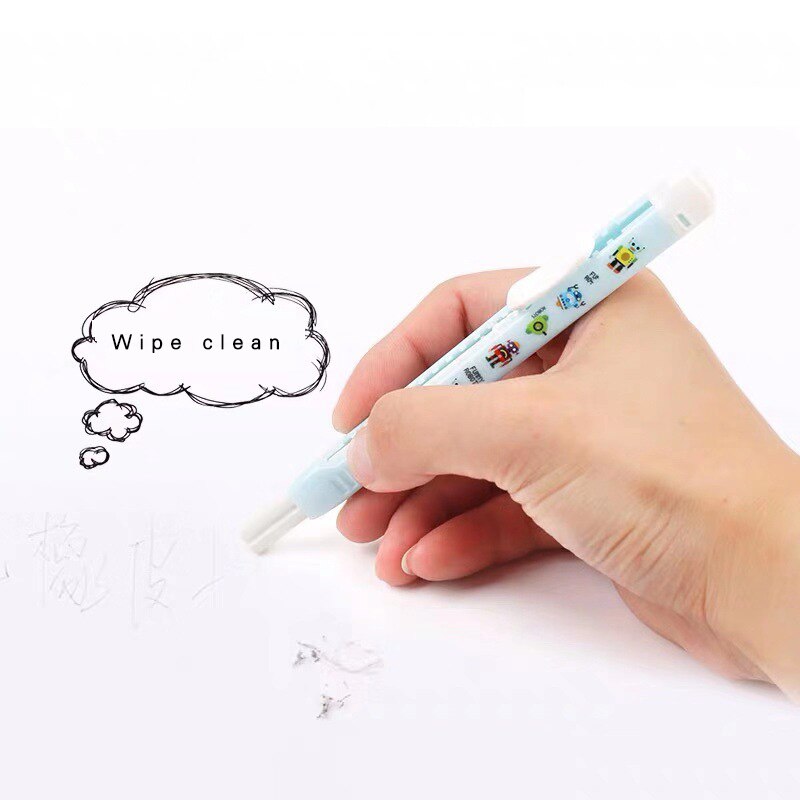 1pc personagem dos desenhos animados empurrar estender borracha borrachas crianças estudante papelaria presente