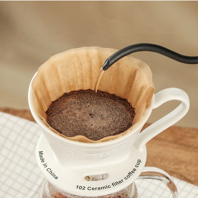 Aoveew 40 STUKS Zak Vierkant Koffiefilterpapier Premium Drip Papier