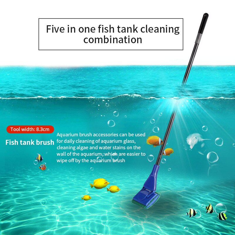 5 In 1 Aquarium Cleaning Tools Aquarium Cleaning Set Borstel Kit Aquarium Schoonmaken Tool Aquarium Schoonmaken Tool