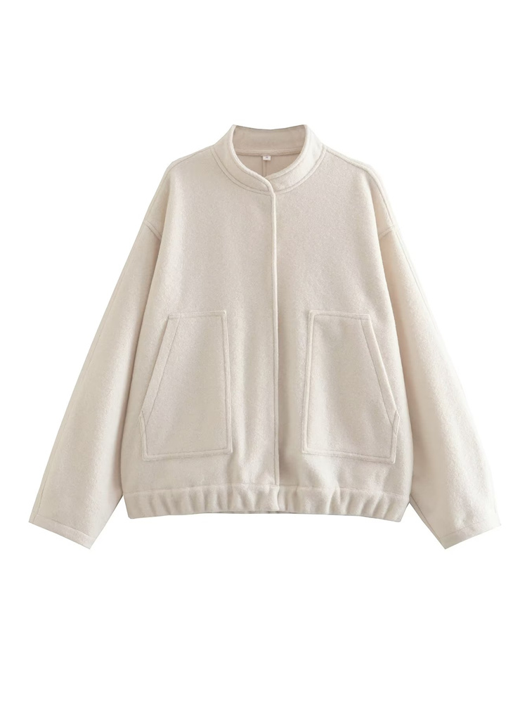 Woman Loose Gray Warm Baseball Jacket Spring Casual Oversized Bomber Jacket Girls Vintage Thick Warm Outwear: L / black