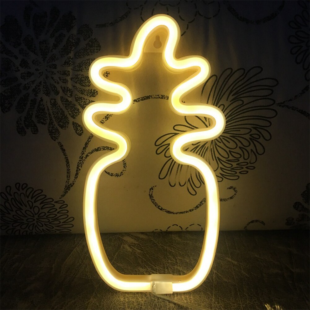 Cool hult flamingo hjerte ananas form bryllupsfest nat lys indretning neon lampe