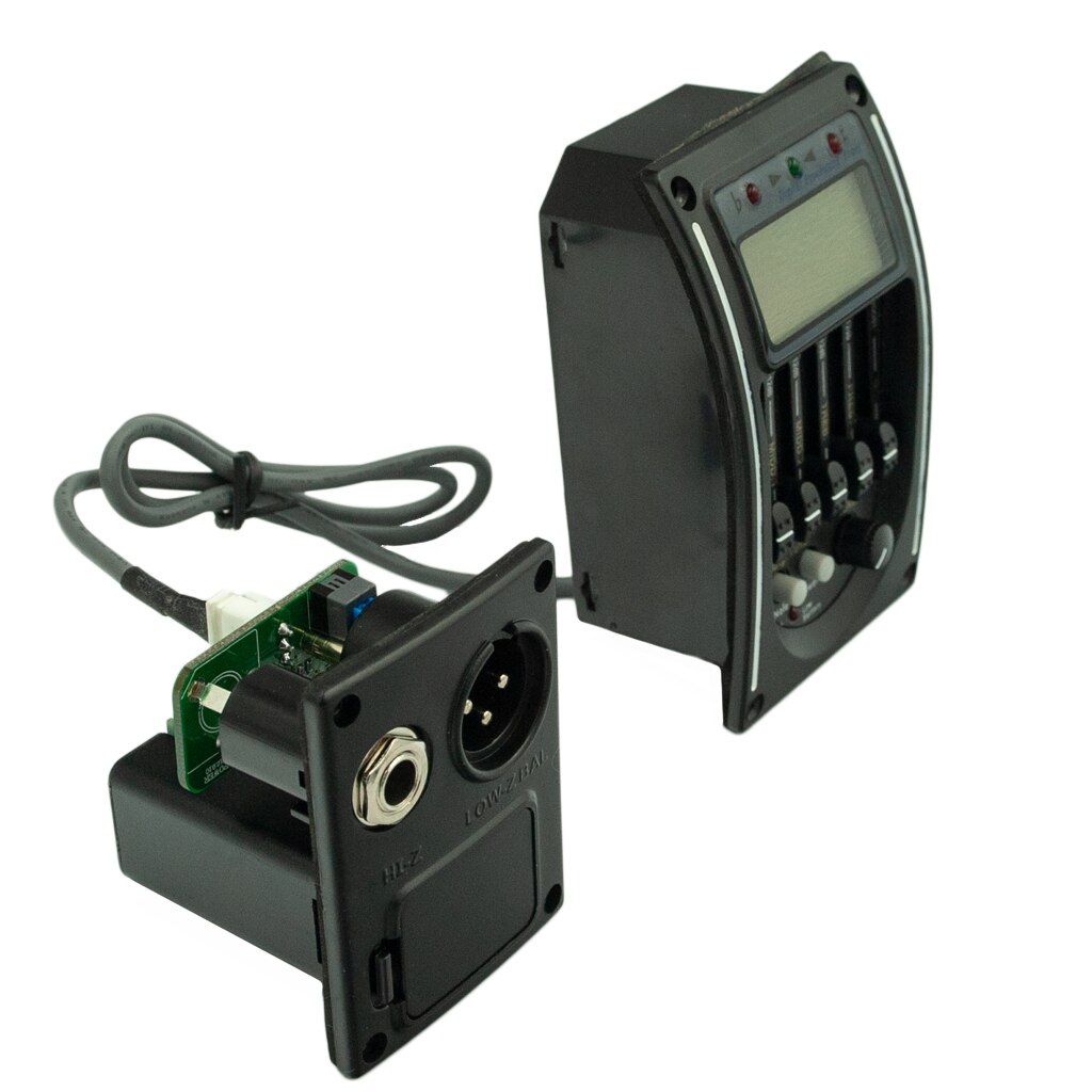 Acoutic Guitar Pickup Preamp LC-5 5 Bands EQ Equalizer Acoustic Guitar Preamp EQ Equalizer Tuner Piezo Ceramic Pick-up