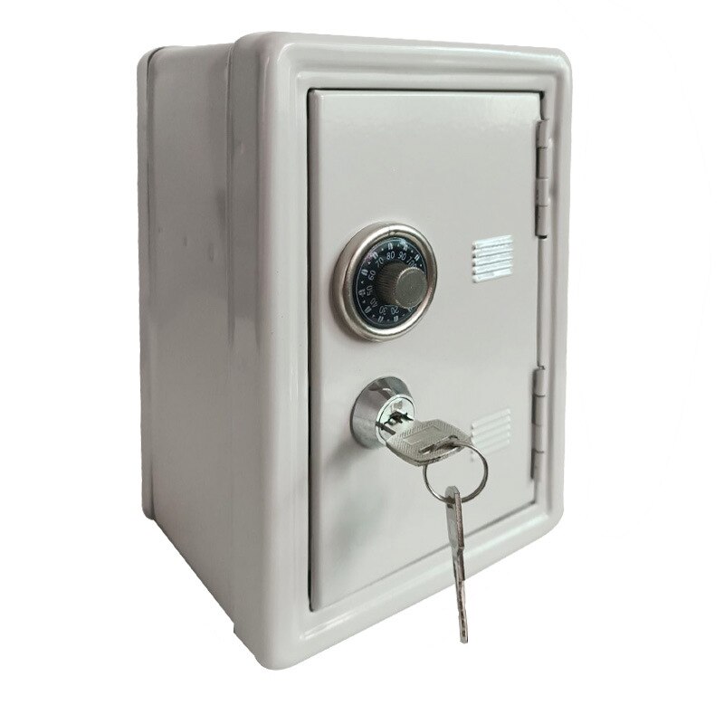 Home Safe Box Mini Metal Safe Piggy Bank Key Safe Desktop Decoration