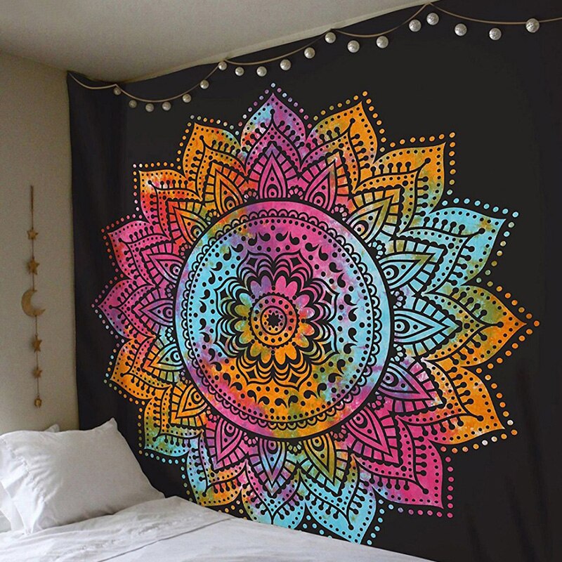 ✿s Chic Bohemia Mandala Floral Wall Hanging Tapestry For Wall Decoration Tribe Style Tapestry: 1