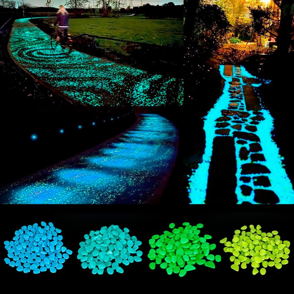Luminous Garden Pebbles - Glow in the Dark Rocks for Outdoor Pool, Walkways, Patio, Lawn Decoration