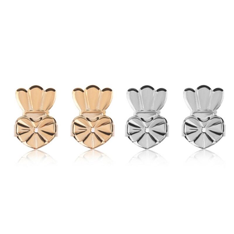 2 Pairs Magie Oorbel Lifters Verstelbare Earring Backs Stud Oorbel Accessoires Sieraden Voor Vrouwen Meisjes