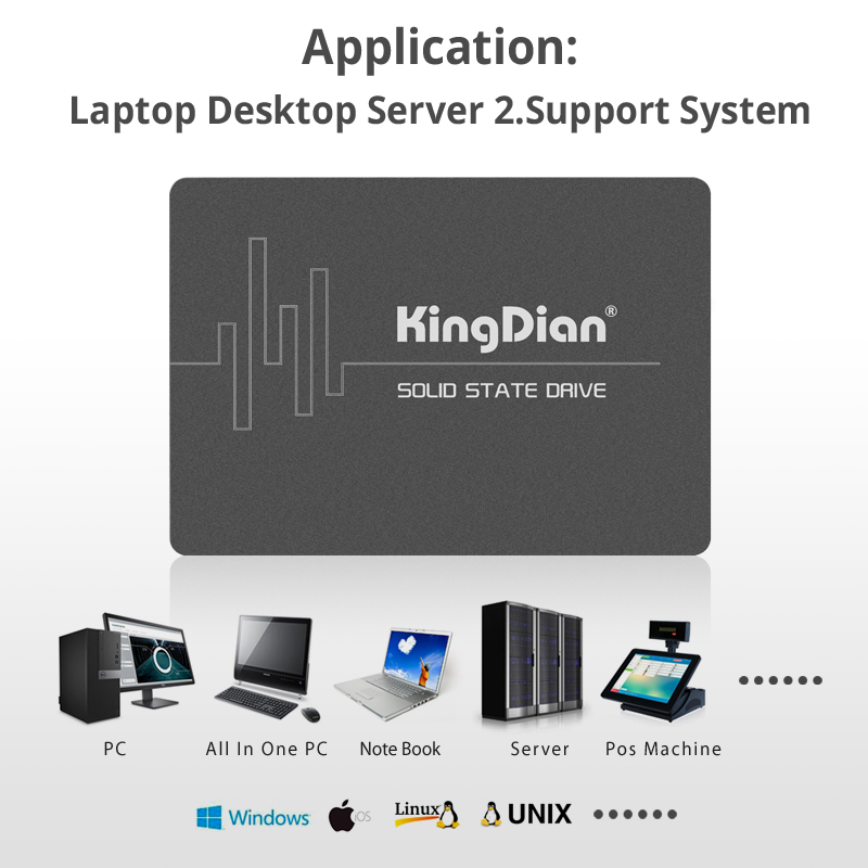 Kingdian 2.5 SATA3 hdd ssd 120ギガバイトsataiii 128ギガバイトのハードディスク内部ソリッドステートドライブノートパソコン用デスクトップ