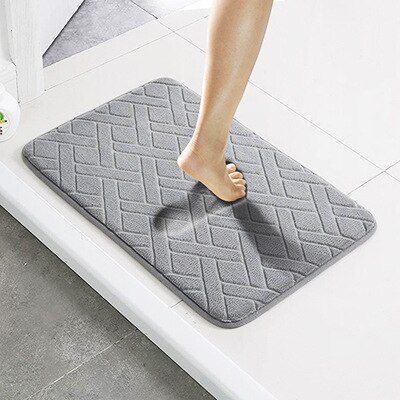 Tapis salle de bain eau tapis tapis bain d eau tapis mousse a mémoire tapis salle de bain tapis Super Absorbant: Y68-Gray