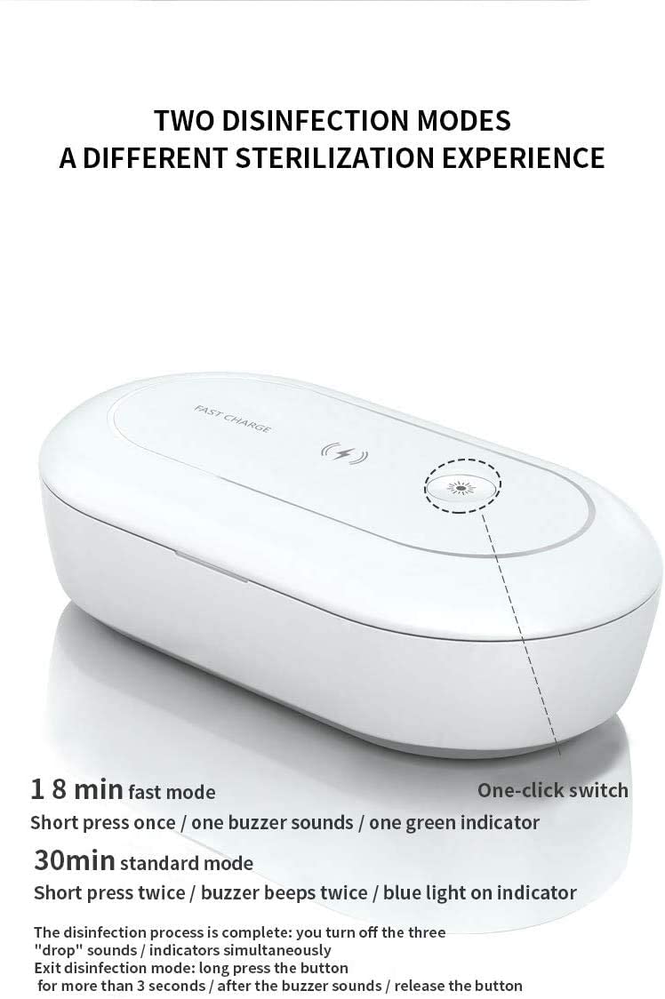 Mobiele Telefoon Sanitizer Telefoon Draadloze Oplader Aromatherapie Multifunctionele Desinfectie Boxsterilizer Voor Iphone 11 Xs Max Xiaomi