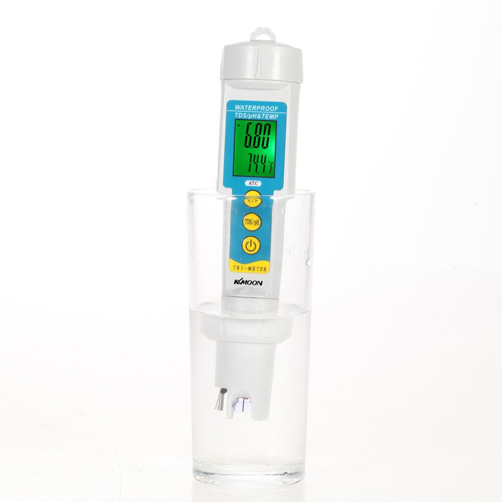 Mini 3 in 1 aquarium Water Tester Monitor Online medidor de pH Meter Acidometer Analyzer misuratore teste phmetro