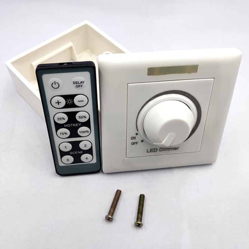 200W 300W Wall Dimmer Switch TRIAC LED Dimmer With IR Remote Control For Dimmable Light Lamp Bulb 110V/220V