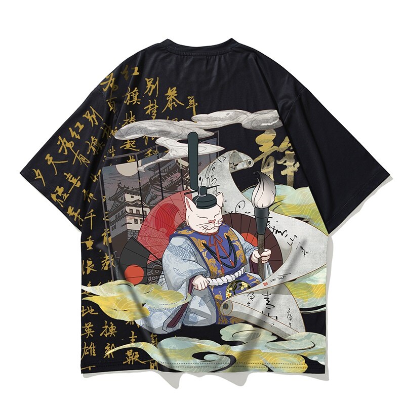 Ropa tradicional japonesa para hombre, camisa tipo Kimono, camiseta de Samurai, Cosplay, Kimono, ropa de calle, Top japonés FF2701