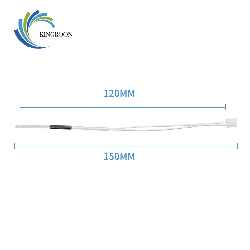 KINGROON – thermistance pour imprimante 3D NTC 100K, avec Terminal PH2.0-2 broches, capteur de température NTC3950, avec câble 120mm