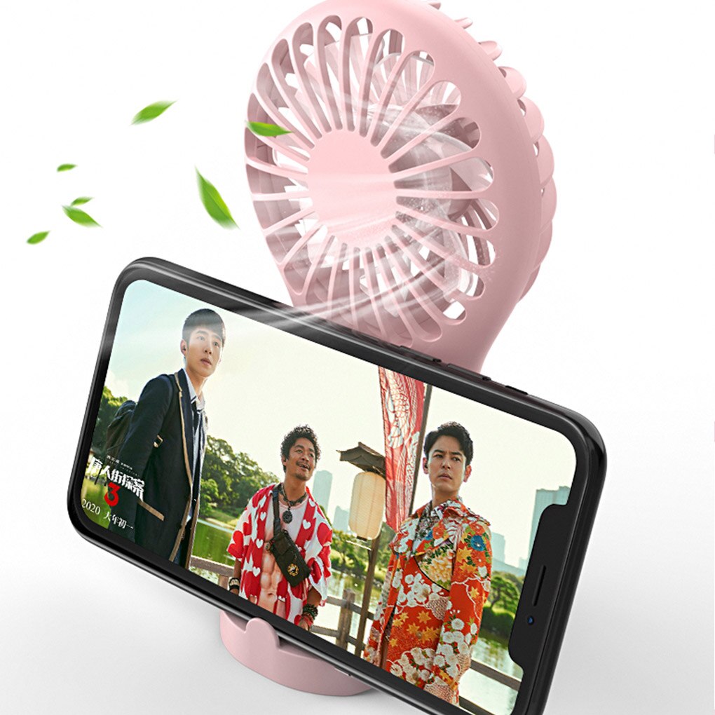 Mini Portable Electric Cooling Fan HandHeld Travel USB Rechargeable Cooling Fan Phone Holder