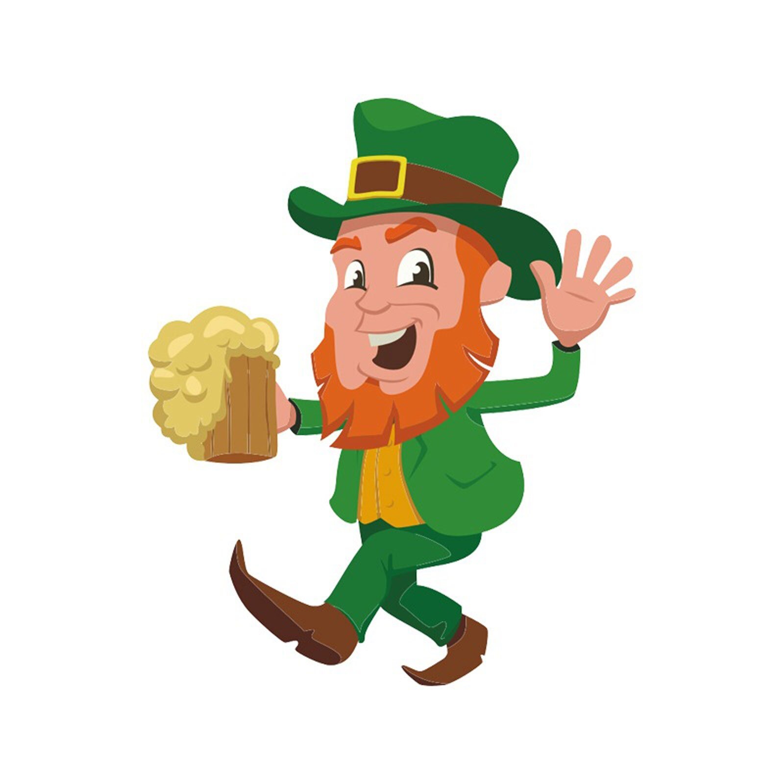 Cute Cartoon Set of St. Patrick's Day Window Stickers Irish Wall Stickers Decoration Home Wall Ornaments: Default Title