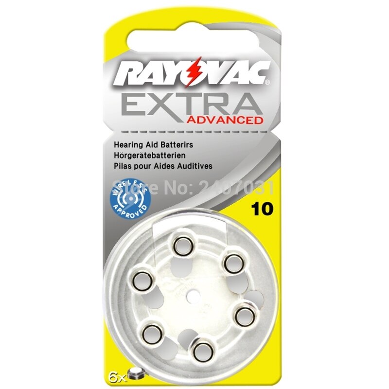 verpakking 10 kaart (60 PCS) rayovac Hoge Prestaties 10/A10/PR70 1.45V Gehoorapparaten Zink Air Siemens Batterij Batterijen Made in UK