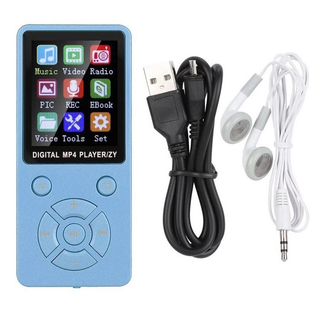 T1 Wireless Lightweight MP3 MP4 Music Player With Screen Ultra-thin Portable Mini Player Adjustable Mode Button Type