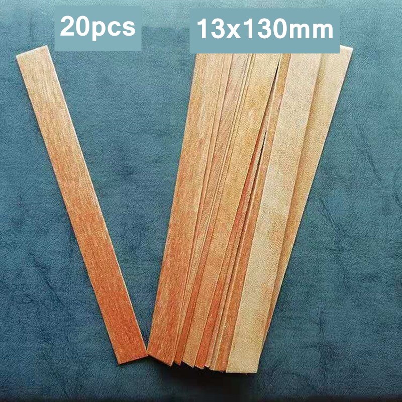 20PCS Wooden Candles Wick with Sustainer Tab DIY Candle Making Supplies Soy Parffin Wax Wick for DIY candle material: 20pcs 13x130mm