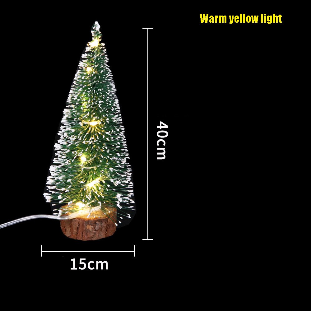 Juldekorationer julbordsdekorationer grön rimfrost med led-ljus tallbarr mini julgran: 11