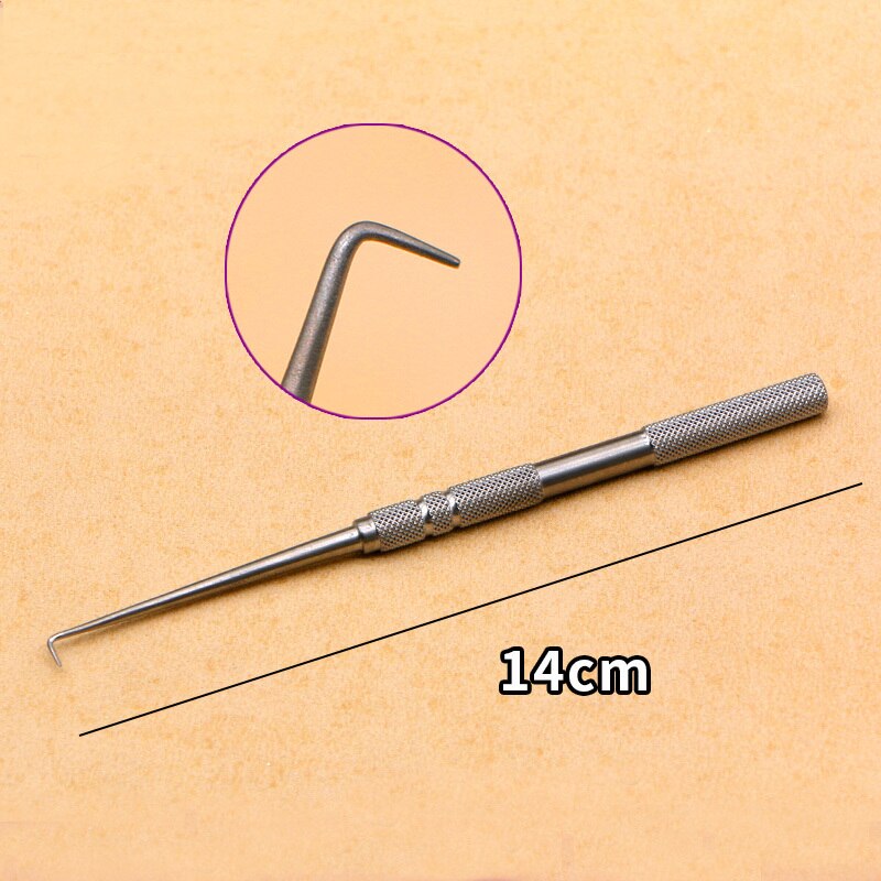 Nase single claw pull hook Sharp head pull hook Question mark type pull noble steel only clay pull hook instrument: Green