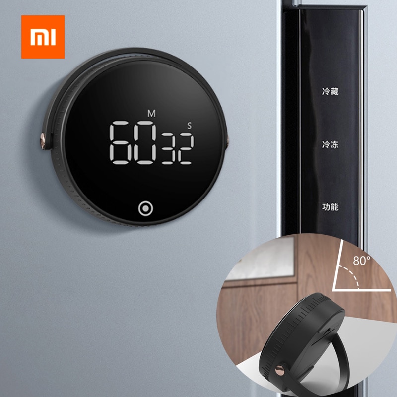 Xiaomi mijia Digital Kitchen Timer Magnetic Countdown Timer with 3 Volume Levels Egg with Large LED Scree With Bracket