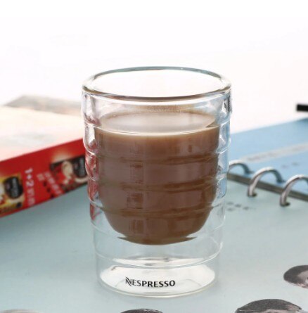 Tasse en verre à café à Double paroi de Nespresso, 85ml 150ml 350ml, après le thé, 1 pièce