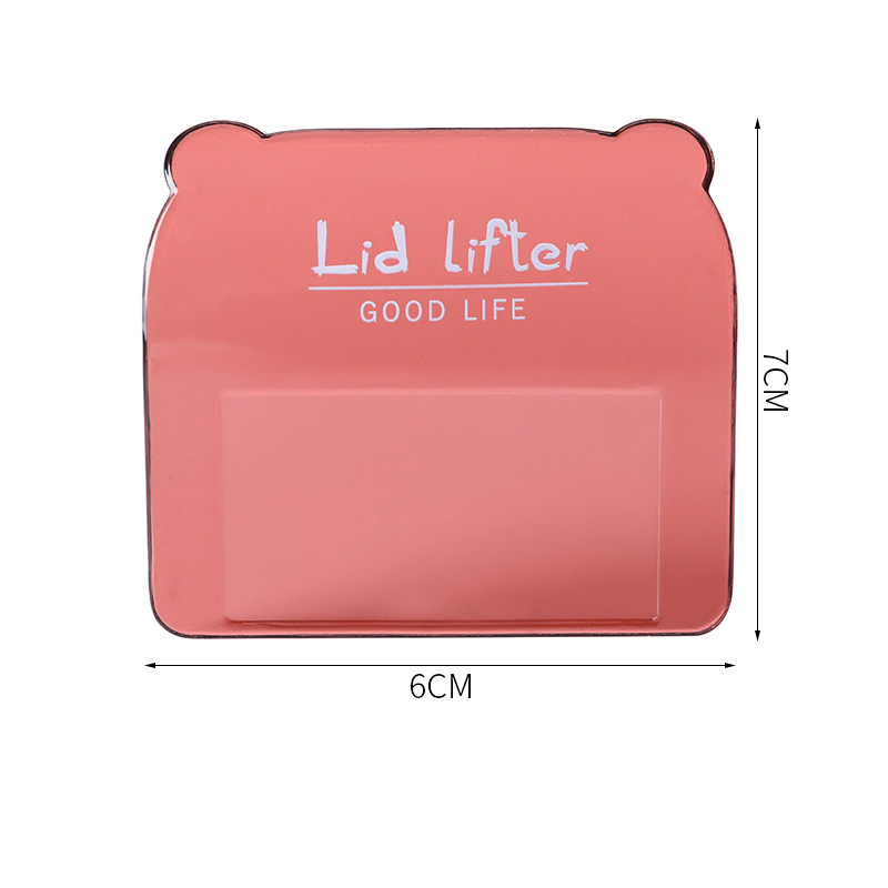 Support de couvercle de siège de toilette, outil de fermeture sanitaire, poignée de levage de couvercle de siège, accessoires de salle de bains, Gadget de maintien propre: Red