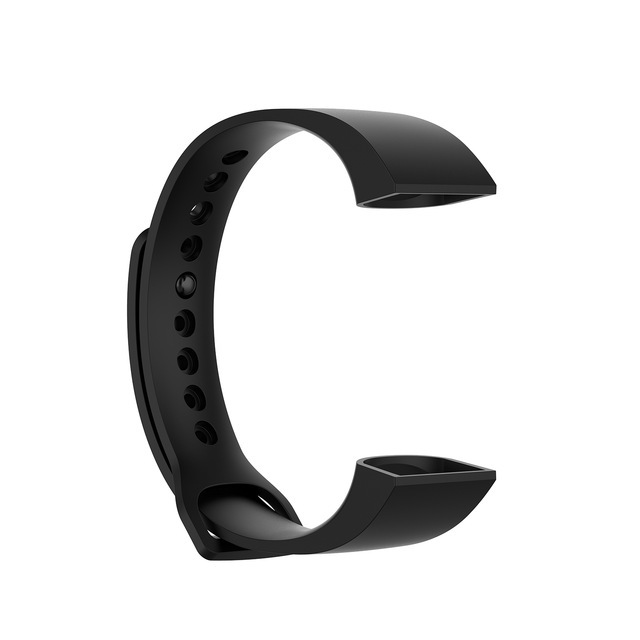 Dla Xiaomi Mi Band 4C silikonowy pasek zegarka dla Xiaomi Mi inteligentna opaska 4C inteligentny pasek bransoletka wymiana silikonowy zegarek nadgarstek: Black / For Redmi Band