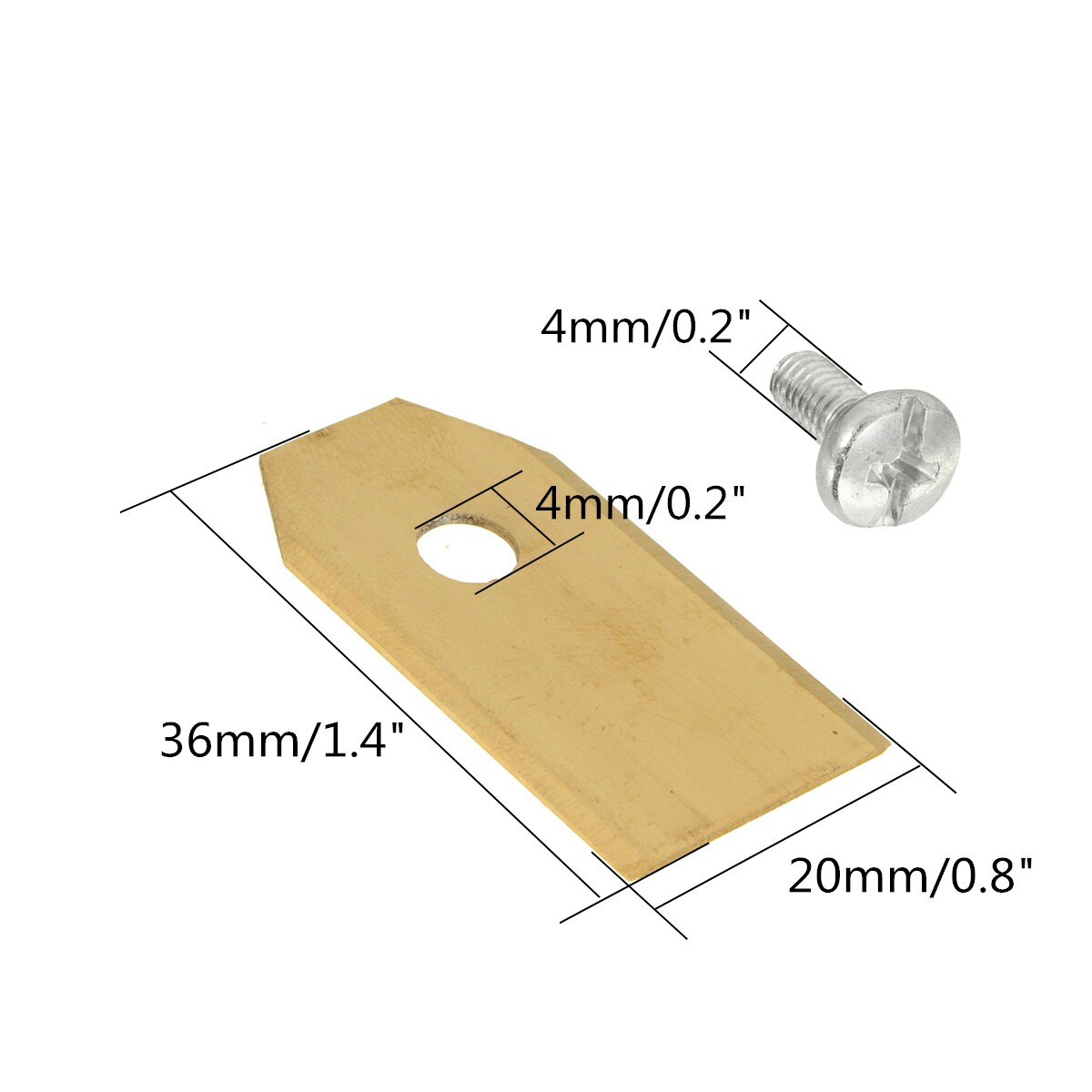 9pcs/set Titanium Coated Lawnmower Blade 0.6mm with Screws for Robot Mower Garden Tools