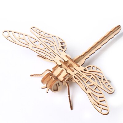 Holz 3D Puzzle gebäude modell spielzeug holz insekt Ebene zikade Gottesanbeterin Marienkäfer skorpion heuschrecke libelle schmetterling Biene 1pc: Stil 4