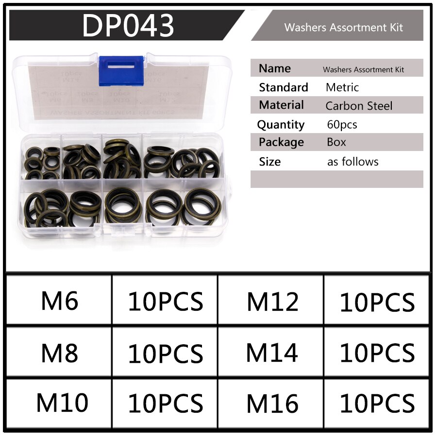 100 stücke-162 stücke Hochdruck Dichtung Unterlegscheibe O-Ring Buchse M6 M8 M10 M12 M14 M16 m18 M20 M22 M24 M27 M30 Dichtung Ersatz Bausatz S27: M616DP043 x1