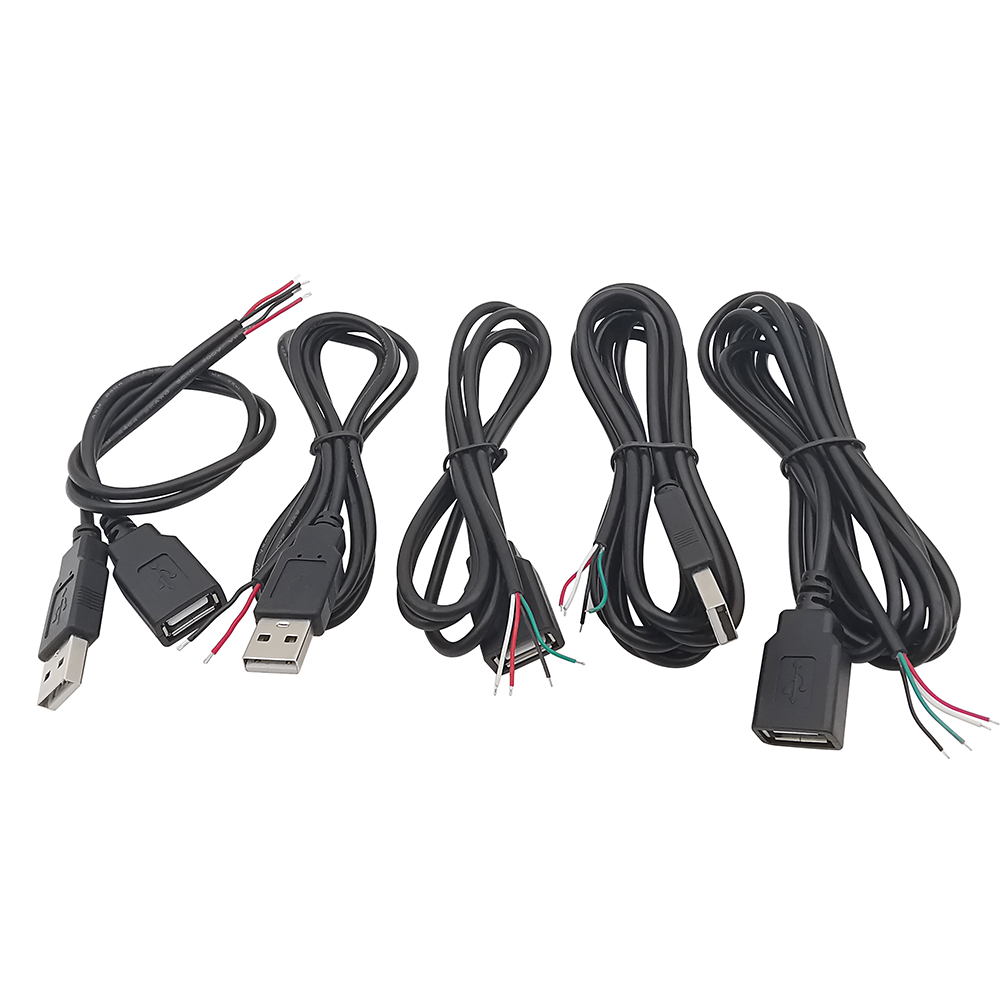 2 Stück 5V USB-Netzteil kabel 2-polig 4-polig USB 2.0a Buchse Stecker Buchse Ladegerät Ladekabel Verlängerung stecker 2,0 m/1m/2m