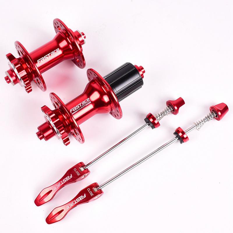 DA01/201 Hub Sealed Bearing Disc Brake 24 28 32 Holes Bicycle Quick Release 8 9 10 11 Speed 30 Rings for MTB Mountain Bike Hub: Red 32 hole pair