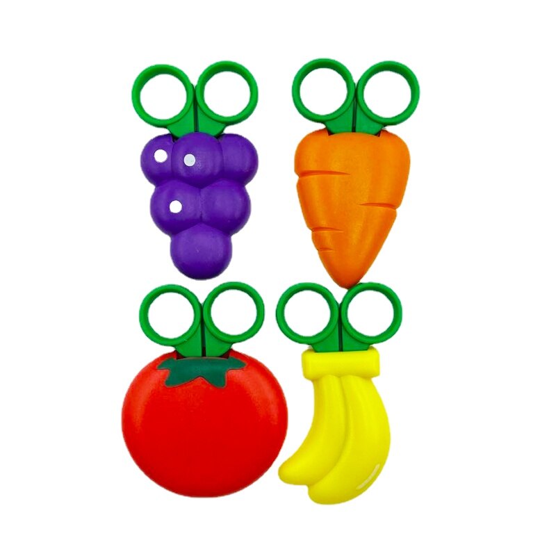 Magnetische Schaar Voor Kinderen Leuke Fruit Schaar Kleine Schaar Veilig Cap Plakboek Ambachten Diy Home Snijden Draad Cutter