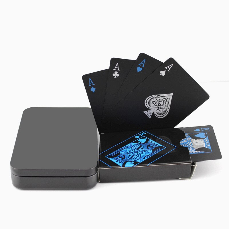 Plastic PVC Poker Speelkaarten Game Dek Goudfolie Poker Set Plastic Waterdichte Magic